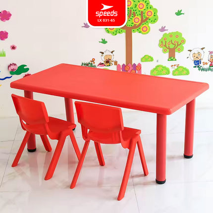 SPEEDS Meja Belajar Anak Rectangular Kin Kids Table Meja Persegi Panjang TK Paud Colorful Kids Table Ergonomis Warna Warni 031-65