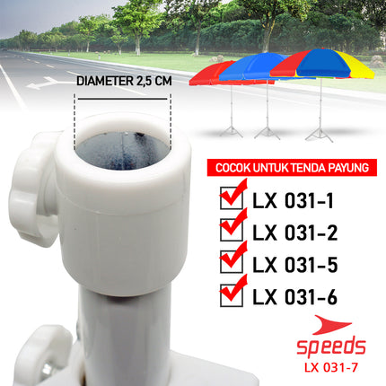 SPEEDS Kaki Penyangga Tripod Dudukan Payung Tenda Parasol Pantai Serbaguna 031-7