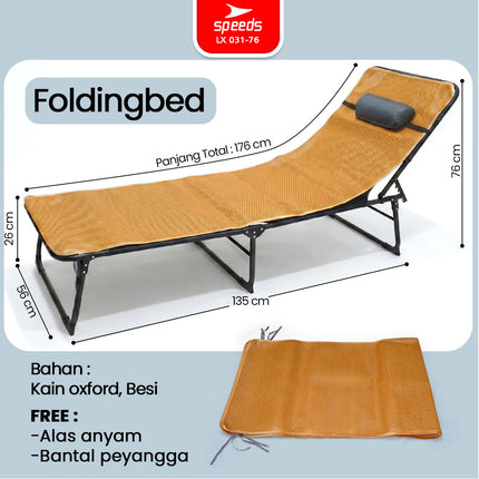 SPEEDS Kursi Malas Lipat 176x56x26cm 031-76