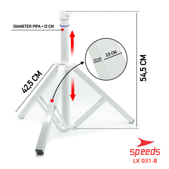 SPEEDS Kaki Penyangga Tripod Dudukan Payung Tenda Parasol Pantai Serbaguna 031-8