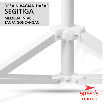 SPEEDS Kaki Penyangga Tripod Dudukan Payung Tenda Parasol Pantai Serbaguna 031-8
