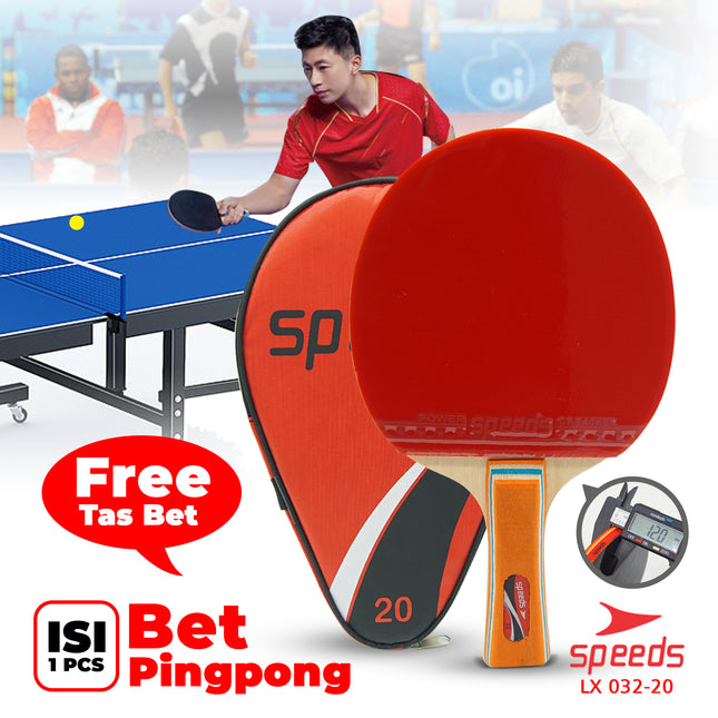 SPEEDS Bet Ping Pong Bat Pingpong Bad Raket Tenis Meja Bahan Karet 032-20