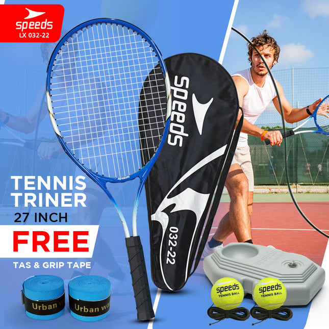 SPEEDS Raket Tennis Set Bola Raket Tenis Latihan Tenis Tennis Trainner Training Toll Exercise 27inch Raket Olaharaga 032-22