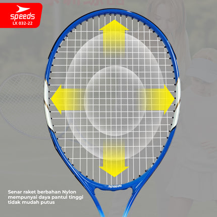 SPEEDS Raket Tennis Set Bola Raket Tenis Latihan Tenis Tennis Trainner Training Toll Exercise 27inch Raket Olaharaga 032-22