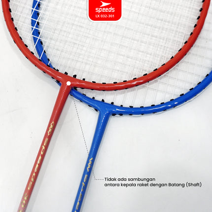 SPEEDS Raket Badminton Bulu Tangkis 1 Set isi 2pcs Racket Olahraga Pertandingan 032-301