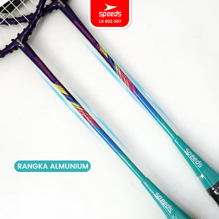 SPEEDS Raket Badminton Bulu Tangkis Paket Lengkap 1 Set 2pcs Alat Olahraga Berkualitas Original Olahraga Bulutangkis Indonesia 032-507