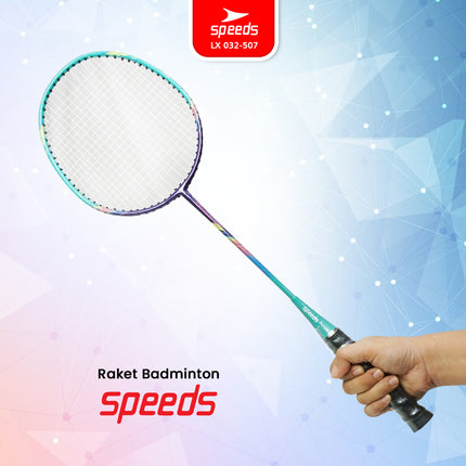 SPEEDS Raket Badminton Bulu Tangkis Paket Lengkap 1 Set 2pcs Alat Olahraga Berkualitas Original Olahraga Bulutangkis Indonesia 032-507