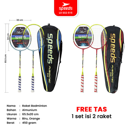SPEEDS Raket Badminton Original Bulu Tangkis Racket Olahraga Pertandingan 032-515