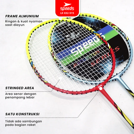 SPEEDS Raket Badminton Original Bulu Tangkis Racket Olahraga Pertandingan 032-515