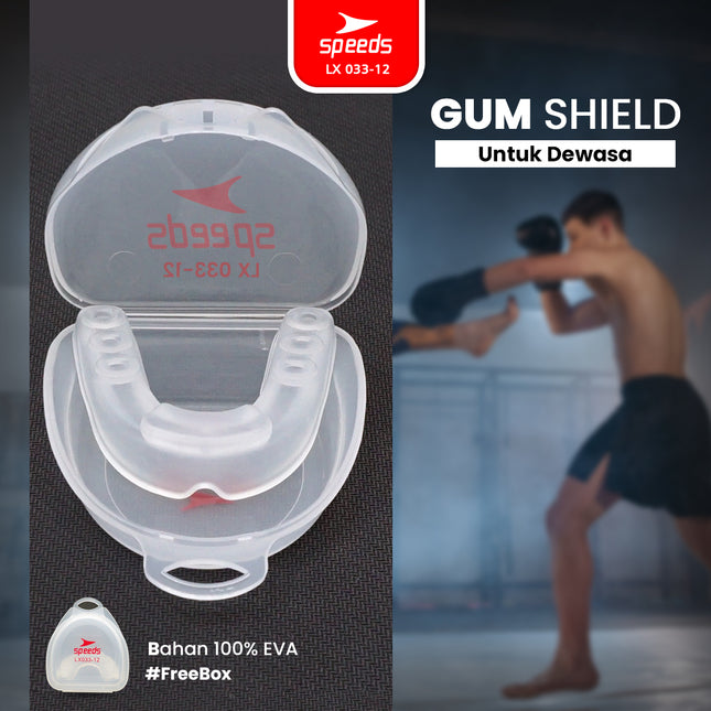 SPEEDS Gamsil Gumshield Pelindung Gigi Mulut Boxing Mouthguard Gum Shield Olahraga Bela Diri Karate 033-12