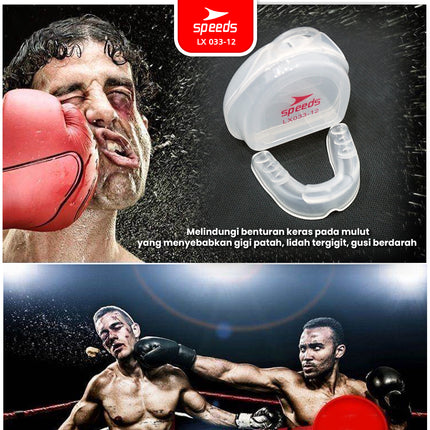 SPEEDS Gamsil Gumshield Pelindung Gigi Mulut Boxing Mouthguard Gum Shield Olahraga Bela Diri Karate 033-12