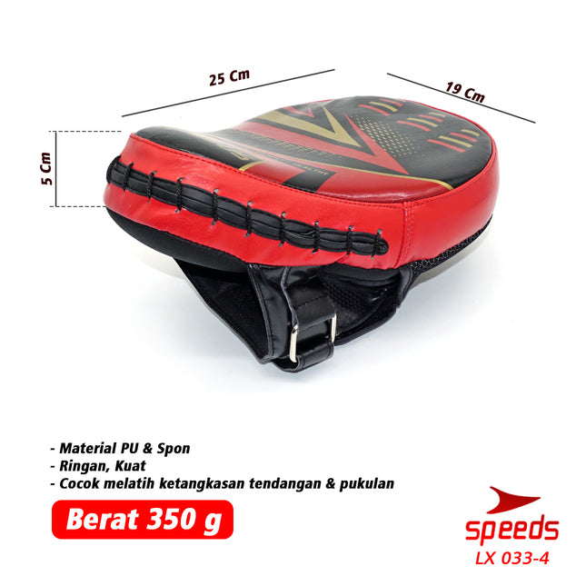 SPEEDS Boxing Pad Muay Thai Taekwondo Hand Target Punching Gloves Pad Bantalan Tinju 033-4
