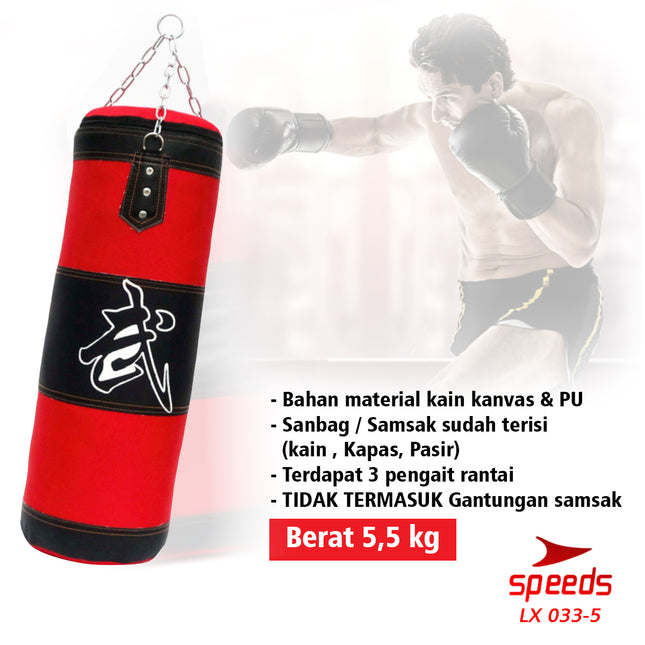 SPEEDS Samsak Tinju / Samsak Muaythai / Sanbag Boxing Olahraga Beladiri Tinju 033-5 80CM