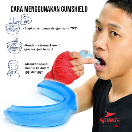 SPEEDS Gumshield Pelindung gigi Dewasa Anak Mouthguard Olahraga Karate Tinju Boxing Tekwondo 033-8