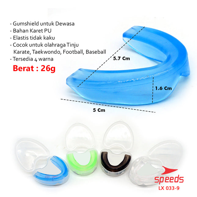 SPEEDS Gumshield Pelindung Gigi Anak Karate Tinju Boxing Mouthguard Olahraga Muaythai 033-9