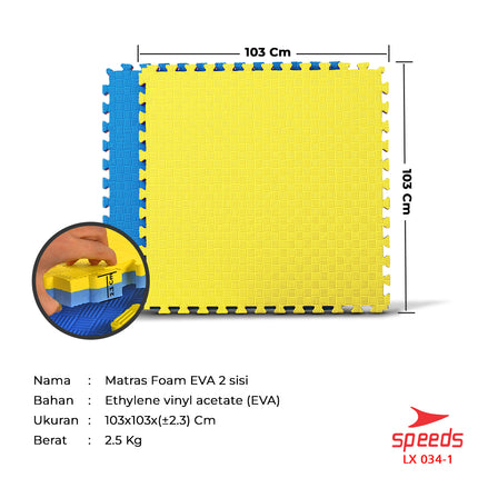 SPEEDS Matras Eva Beladiri Matras Arena Silat Matras Boxing Samsak Karate Taekwondo Matras Puzzle Alas Lantai 034-1