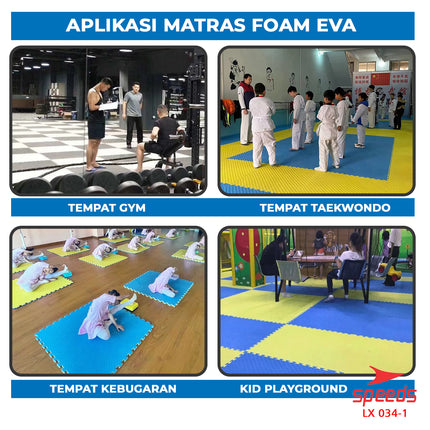 SPEEDS Matras Eva Beladiri Matras Arena Silat Matras Boxing Samsak Karate Taekwondo Matras Puzzle Alas Lantai 034-1
