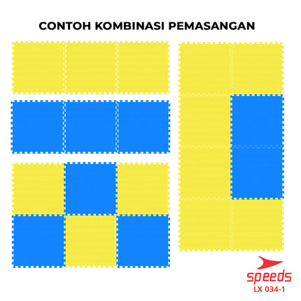 SPEEDS Matras Eva Beladiri Matras Arena Silat Matras Boxing Samsak Karate Taekwondo Matras Puzzle Alas Lantai 034-1