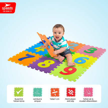 SPEEDS Evamat 60x60cm Puzzle Mat Carpet Eva Mat Playmat Floor Mat Soft Playing Mat for Kids 034-11