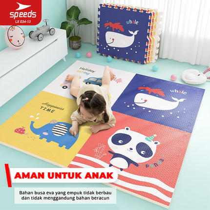SPEEDS Evamat 30x30cm 20mm Puzzle Mat Carpet Puzzle Mat Eva Interlocking Floor Mat 034-13