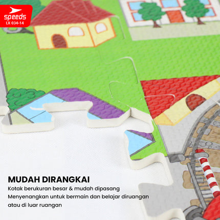 SPEEDS Evamat Mat 60x60cm Puzzle Mat Puzzle Carpet Evamat Floor Mat Protection Mat 034-14