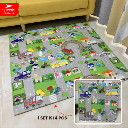 SPEEDS Evamat Mat 60x60cm Puzzle Mat Puzzle Carpet Evamat Floor Mat Protection Mat 034-14