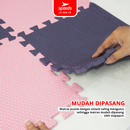 SPEEDS Evamat Mat 30x30cm 10mm EVA Puzzle Mat Soft Plush Mat for Kids Play Sleep Carpet 034-19