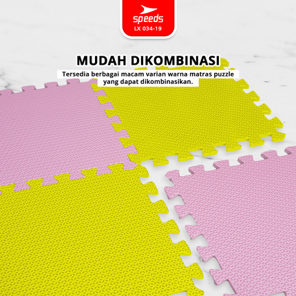 SPEEDS Evamat Mat 30x30cm 10mm EVA Puzzle Mat Soft Plush Mat for Kids Play Sleep Carpet 034-19