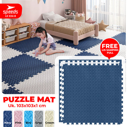 SPEEDS Evamat 103x103cm 12mm Matras Puzzle Karpet Puzzle Matras Eva Alas Lantai Portable LX 034-8