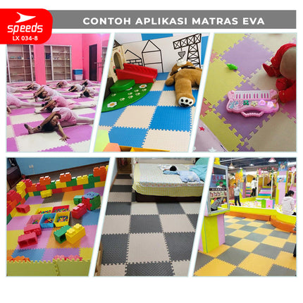 SPEEDS Evamat 103x103cm 12mm Matras Puzzle Karpet Puzzle Matras Eva Alas Lantai Portable LX 034-8