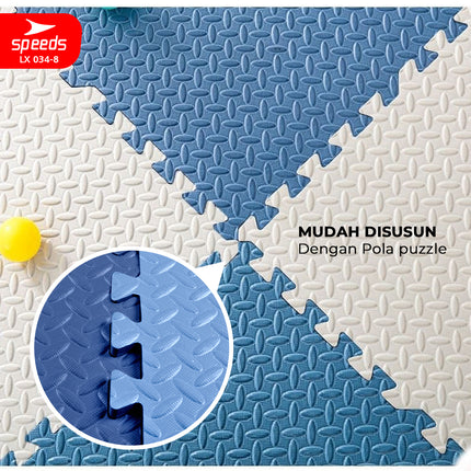 SPEEDS Evamat 103x103cm 12mm Matras Puzzle Karpet Puzzle Matras Eva Alas Lantai Portable LX 034-8