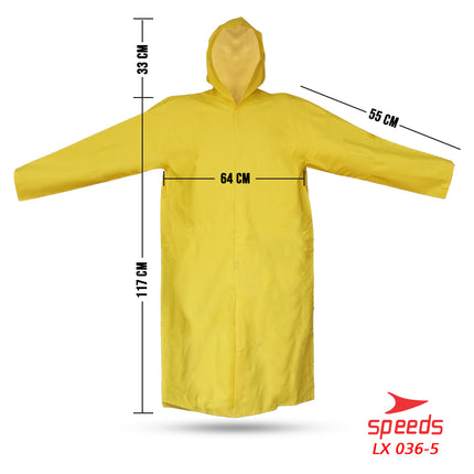 SPEEDS Jas Hujan Rain Coat Ponco Mantel Hujan Anti Air Awet Tebal  Pria Wanita Sunflower 036-5