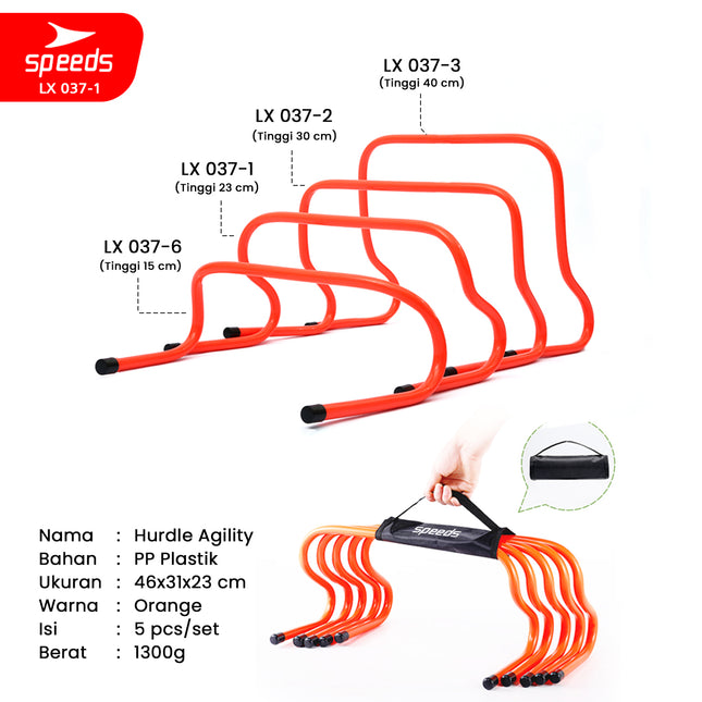 SPEEDS Hurdle Alat Melatih Reflek 1 set 5pcs Dan Lompatan Alat Latih Sepak Bola 037-1