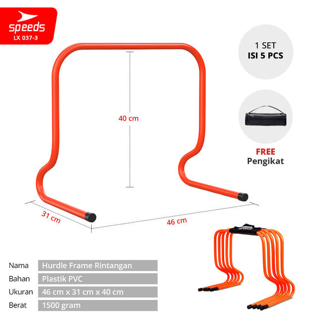 SPEEDS Hurdle Alat Melatih Reflek Dan Lompatan Alat Latih Sepak Bola Atlit Traning 037-3