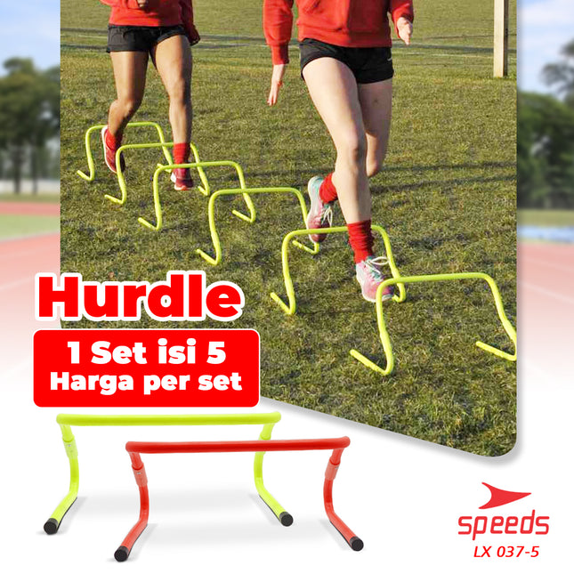 SPEEDS Hurdle Alat Melatih Reflek Lompatan Latihan Sepak Bola Dewasa Latihan Isi 5pcs 037-5