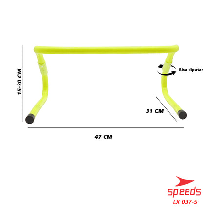 SPEEDS Hurdle Alat Melatih Reflek Lompatan Latihan Sepak Bola Dewasa Latihan Isi 5pcs 037-5