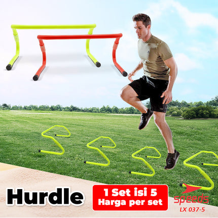 SPEEDS Hurdle Alat Melatih Reflek Lompatan Latihan Sepak Bola Dewasa Latihan Isi 5pcs 037-5