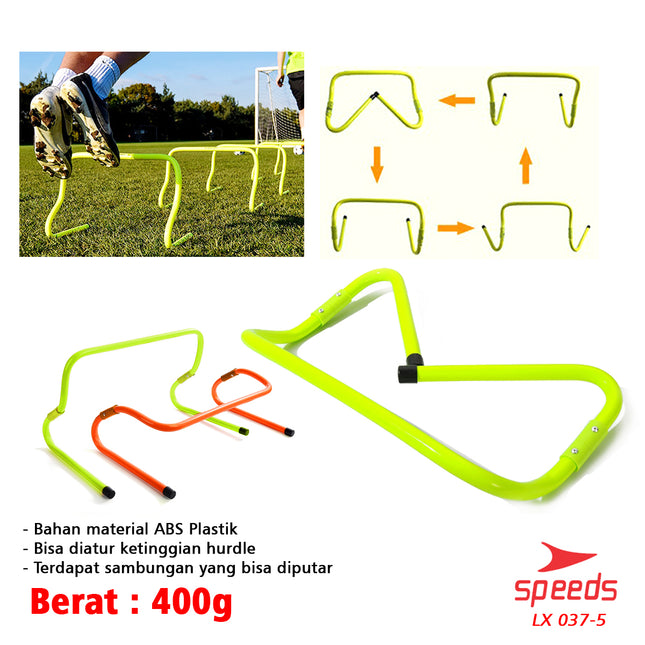 SPEEDS Hurdle Alat Melatih Reflek Lompatan Latihan Sepak Bola Dewasa Latihan Isi 5pcs 037-5