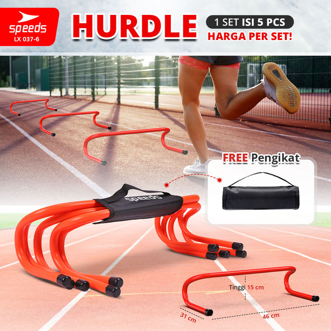 SPEEDS Hurdle Training Agility Tiang Latihan Loncat Lari Adjustable Atlit Sepak Bola Training 037-6