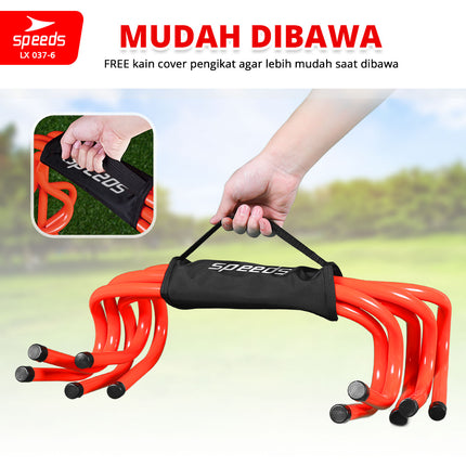 SPEEDS Hurdle Training Agility Tiang Latihan Loncat Lari Adjustable Atlit Sepak Bola Training 037-6