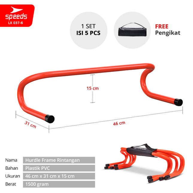 SPEEDS Hurdle Training Agility Tiang Latihan Loncat Lari Adjustable Atlit Sepak Bola Training 037-6