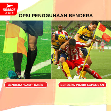 SPEEDS Bendera Sudut Lapangan Olahraga Sepak Bola Corner Flag Soccer Bendera Sepak Pojok 037-9