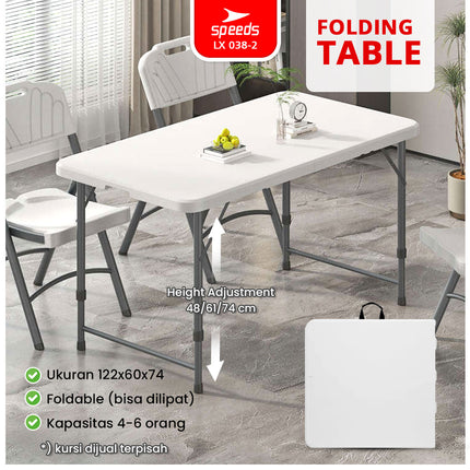 SPEEDS Meja Lipat Plastik Serbaguna Outdoor 038-2