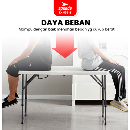 SPEEDS Meja Lipat Plastik Serbaguna Outdoor 038-2