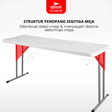 SPEEDS Meja Lipat Plastik 180x45x74cm 038-28