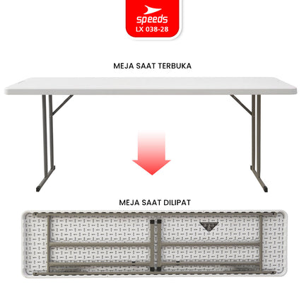 SPEEDS Meja Lipat Plastik 180x45x74cm 038-28