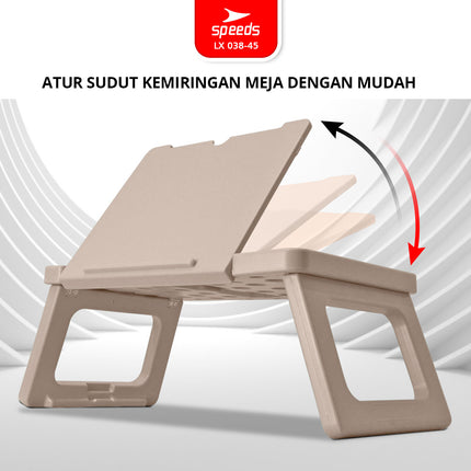 SPEEDS Children's Foldable Study Table Thick Sturdy Foldable Rectangular HDPE Kids Table Preschool Kindergarten Colorful 038-45