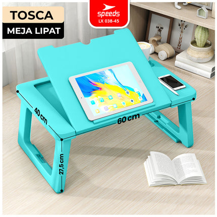 SPEEDS Children's Foldable Study Table Thick Sturdy Foldable Rectangular HDPE Kids Table Preschool Kindergarten Colorful 038-45