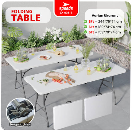 SPEEDS Meja Lipat 244x75x74cm HDPE 038-5