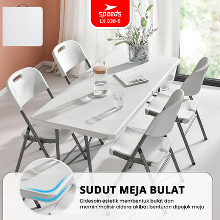 SPEEDS Meja Lipat 244x75x74cm HDPE 038-5